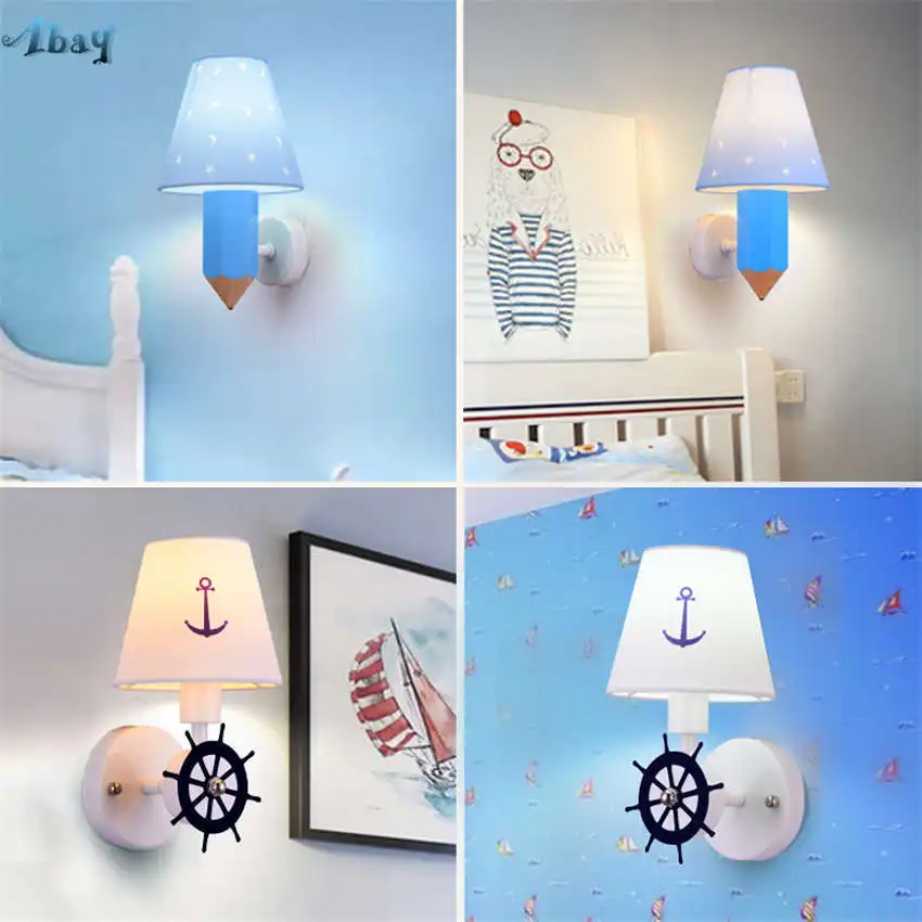 Креативный резиновый настенный светильник с карандашным рулем для детской комнаты, для учебы, для милых детей, для спальни, светильник для гостиной, декоративный светодиодный настенный светильник