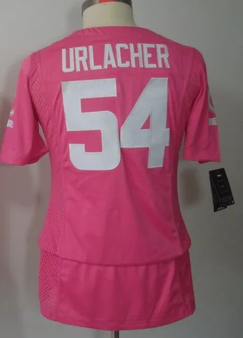Free shipping - 2012 women jerseys 54 urlacher pink Women's breast Cancer Awareness ELITE Jerseys size XS S M L XL mix order | Спорт и