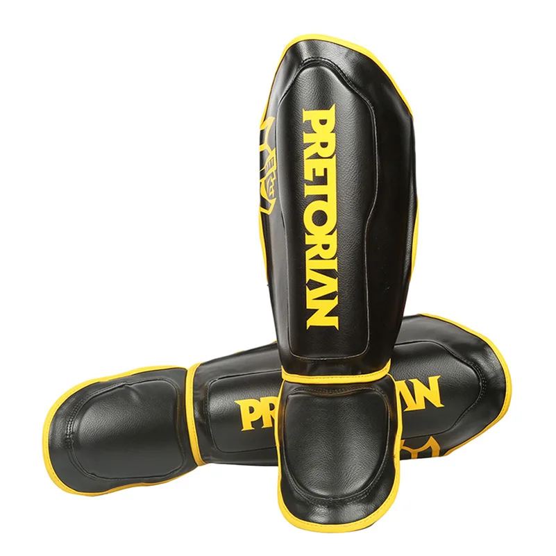 Pretorian Grant Thicken Shin Guard MMA Boxing Thai adult PU leather