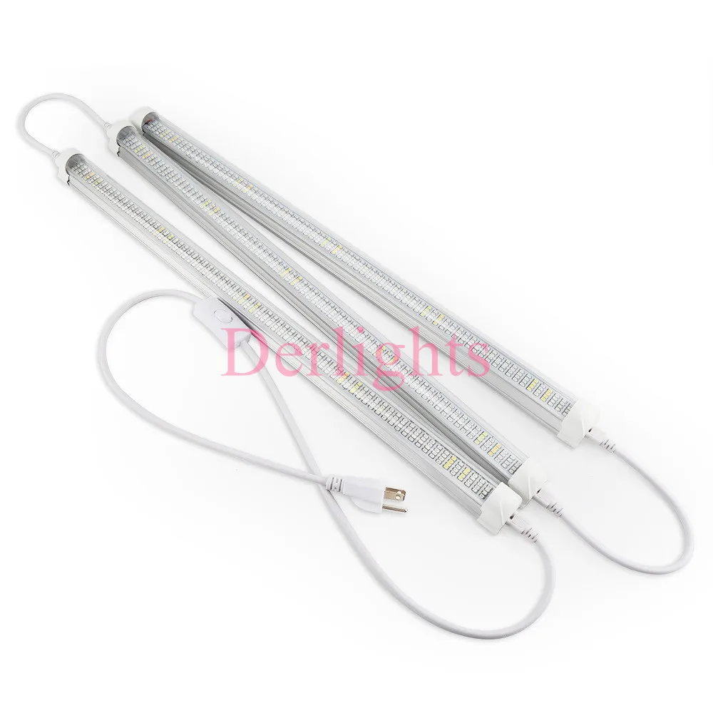 Baratos 3 uds. 60cm 90cm 120cm Led de luz de crecimiento de espectro completo T8 tubo LED de interior lámpara hidropónica de invernadero lámparas para tienda de cultivo para plantas