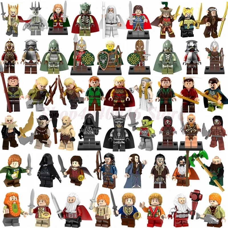 

Lord of the Rings LegoingLY Figures Set Building Blcok LEOGED Movies Series Handheld weapon Kids Toy Figura Figurine In Block