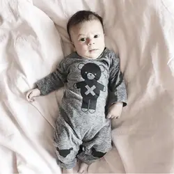 2019 Новый стиль Одежда для маленького мальчика комплект с длинным рукавом Носки с рисунком медведя из мультика шаблон новорожденных