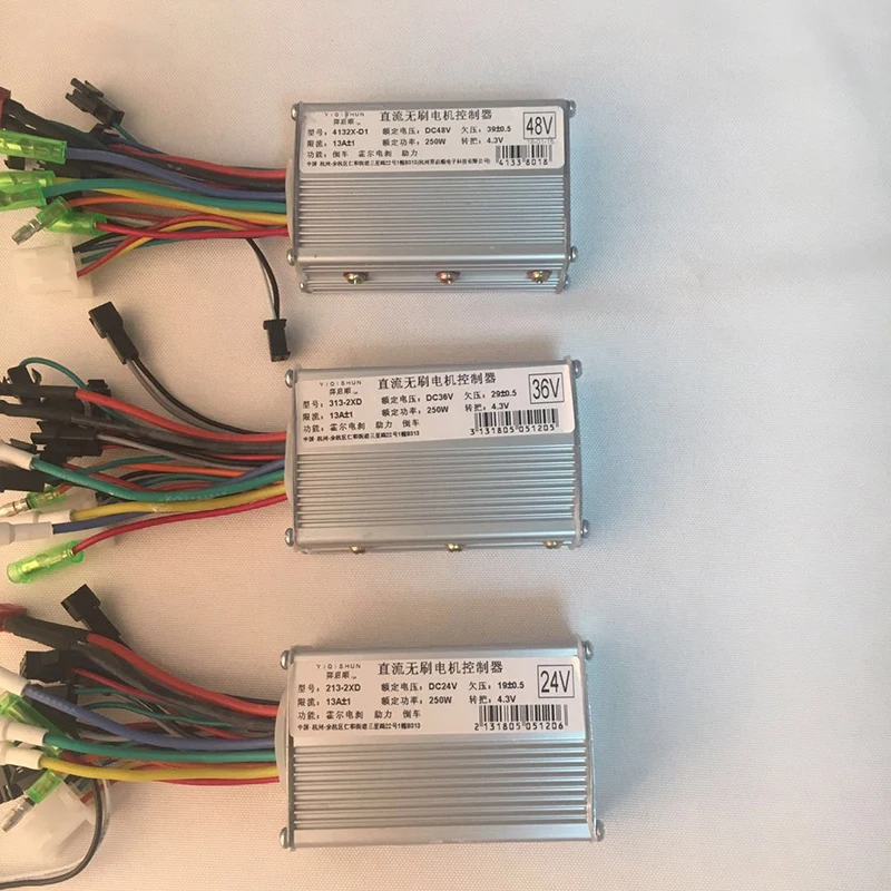 Best Electric Scooter 250W 350W 24V 36V 48V DC Brushless Speed Controller, For Electric Vehicle Hall Wire BLDC Motor Bike Accessories 5