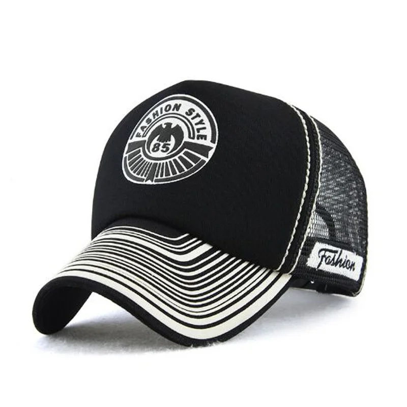 XEONGKVI корейский летом напечатаны Бейсбол Кепки бренд Snapback хлопок сетка шляпа для Для женщин и Для мужчин чистая Кепки Casquette 56- 60 см