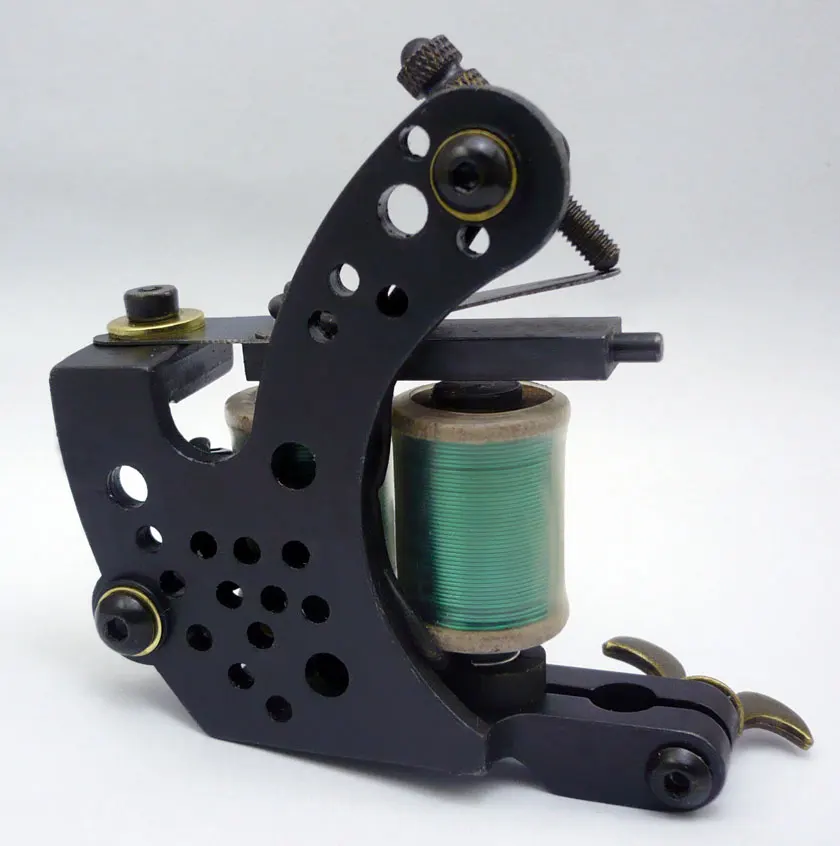 

5Pcs/lot Professional Handmade Tattoo Machine 10 Wrap Coils Iron Cast Frame Custom Tattoo Gun For Liner Shader HTM-6287