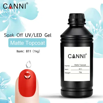 

CANNI soak off gel 1kg bulk Raw Material led uv high quality long lasting no wipe matte topcoat nail gelpolish 1000g