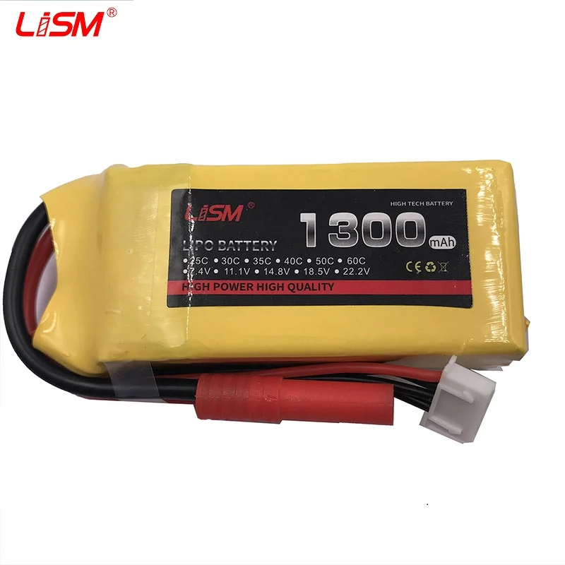 

2PCS RC lipo battery 3S 11.1v 1300mAh 25C For RC Airplane Quadrotor Helicopter Drone 7.4V Battery LiPo 25C 3S #0C06