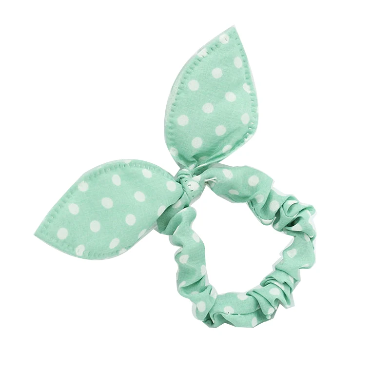 8Pcs Styling Tools For Hair Braid Polka Fabric Dot Trip Care Hair Bands Elastic Ring Trinkets Rabbit Ears Tie Hair Accessories