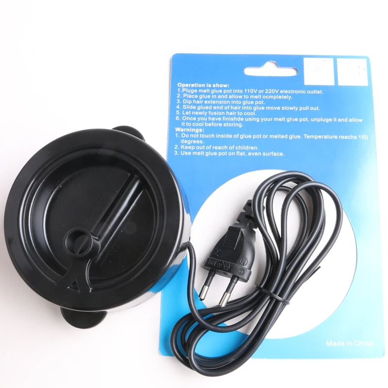 HARMONY 1 Piece Gift Glue Stick+1 Piece Mini Hot Melt Glue Pot Specially For Melting Keratin Glue Sticks Fusion Hair Extensions