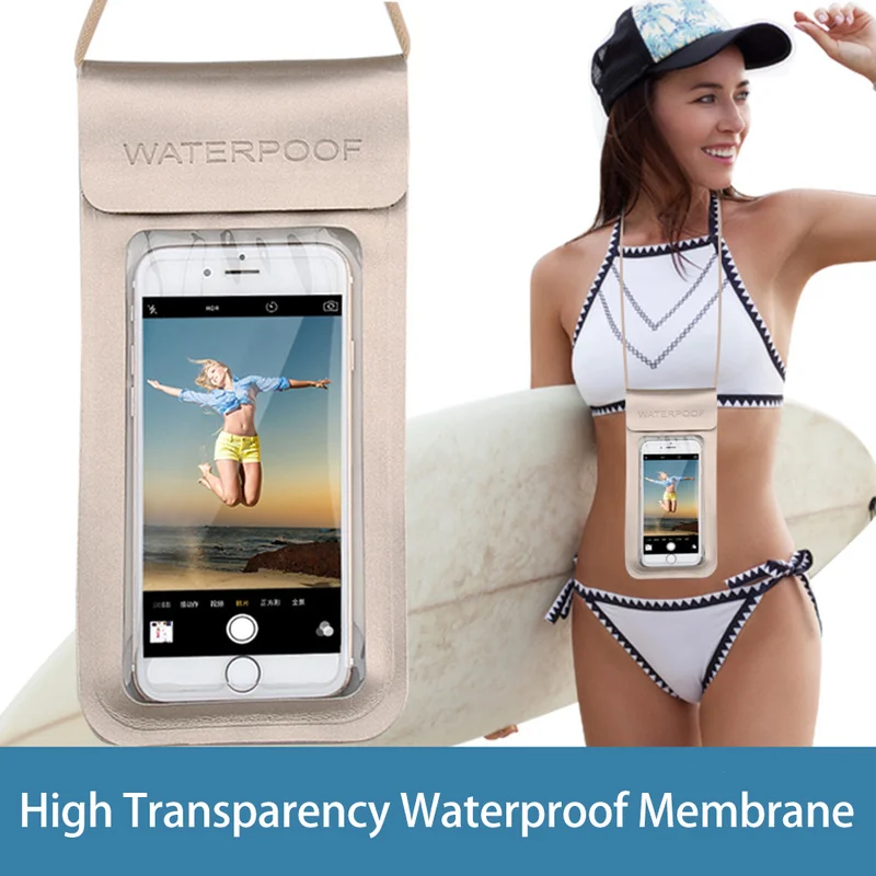 Водонепроницаемый чехол-сумка, универсальный чехол для мобильного телефона 6,4/5,5 дюймов, чехол для плавания, чехол s, сфотографируйте под водой для iPhone X, xiaomi redmi note 7
