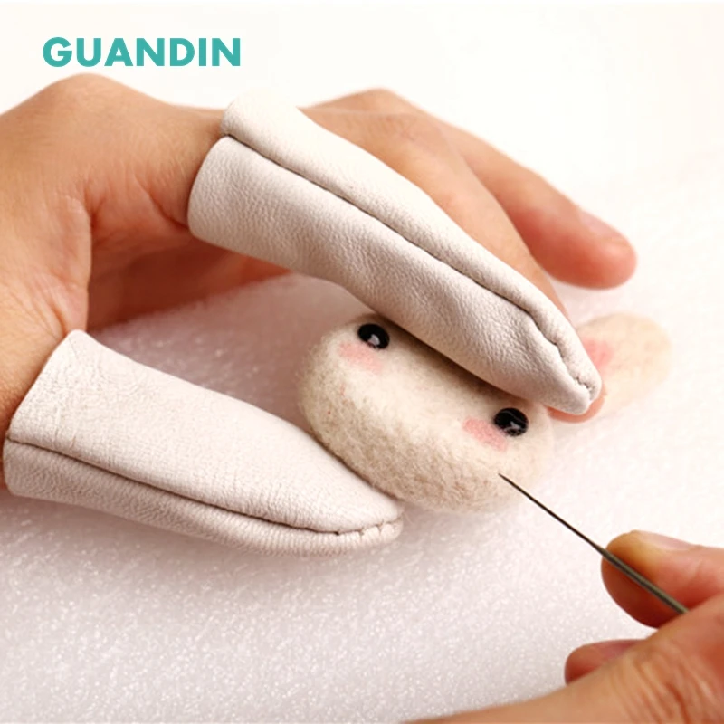 GUANDIN 1 шт. распродажа случайных цветов войлочный кожаный чехол для пальцев | Швейные иглы -32890514121