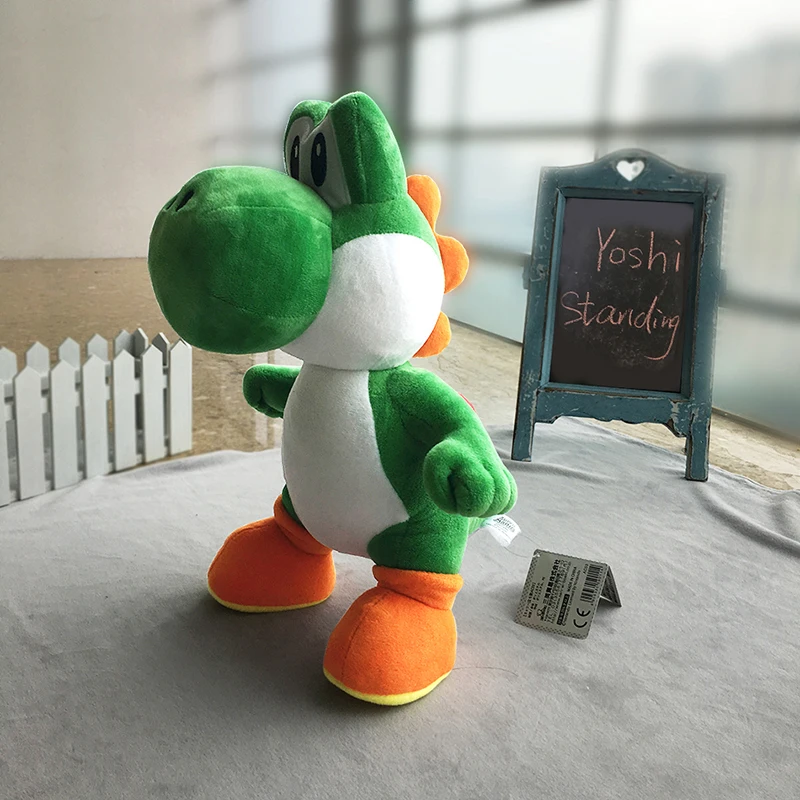 34cm Super Mario Bros Debout Yoshi Dragon En Peluche Poupées Jouet En Peluche Yoshi Peluche Poupée Enfants Cadeaux Livraison Gratuite