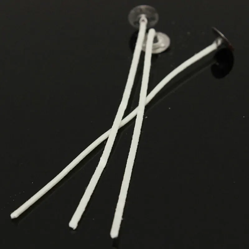 30pcs 10cm DIY Candle Wicks Core Waxed With Sustainers Cotton Coreless Tool