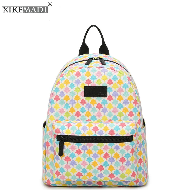 

XIKEMADE Preppy Style Printing Backpack Women Casual Backpacks Stationery Children School Bags For Teenagers Canvas Travel Bags