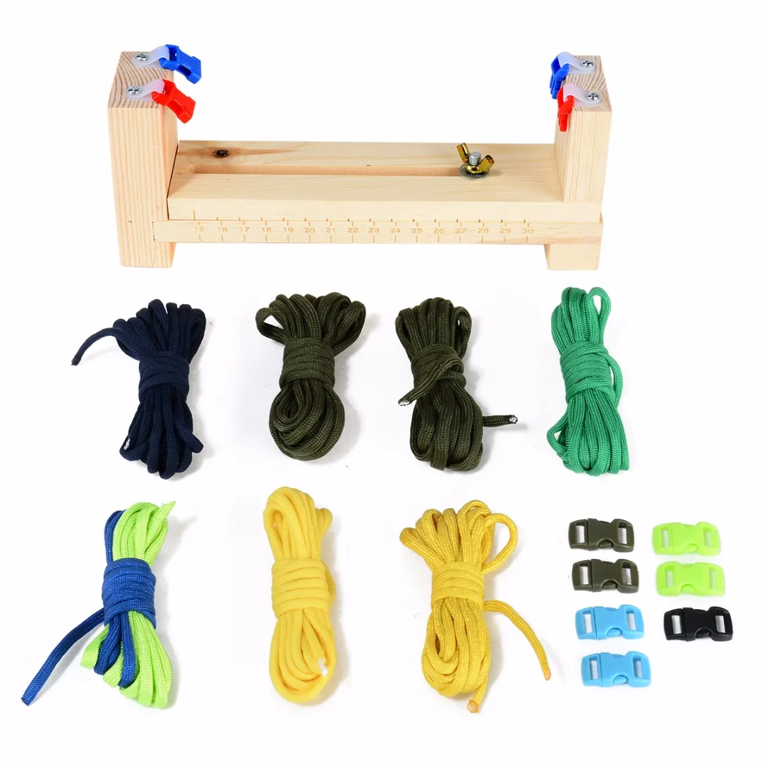1Pcs DIY Jig Bracelet Wood Maker Parachute Cord Braiding Weaving Wristband Outdoor Camping DIY Tool 2 Styles For Choosing