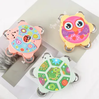

2019 Newest Early Educational Toys Children Musical Instrument Tool Pat Hand Rattle 14*15cm Hand Tambourine