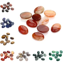 10 adet Oval Opal akik Lapis Carnelian doğal taş boncuk dağınık boncuklar Cameo Cabochon boncuk doğal taş Cabochon ayarı
