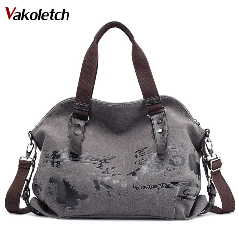

Famous Designer Female Shoulder Bags Ladies Totes Fashion Large Bag Women's Shoulder Bags Vintage Graffiti Canvas Handbags KL548