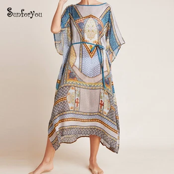 

Swim Cover up 2020 Robe de Plage Beachwear Bikini Cover up Plus size Chiffon Bathing suit Cover ups Tunics for Beach Pareo