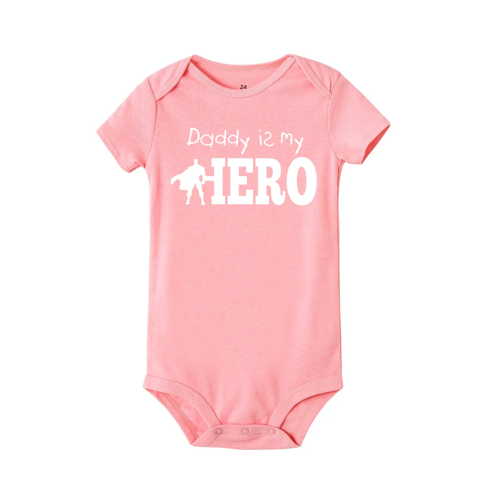 Daddy is my hero/модный Детский боди; хлопковые пижамы для малышей; vetement enfant fille; боди для новорожденных девочек; bebe