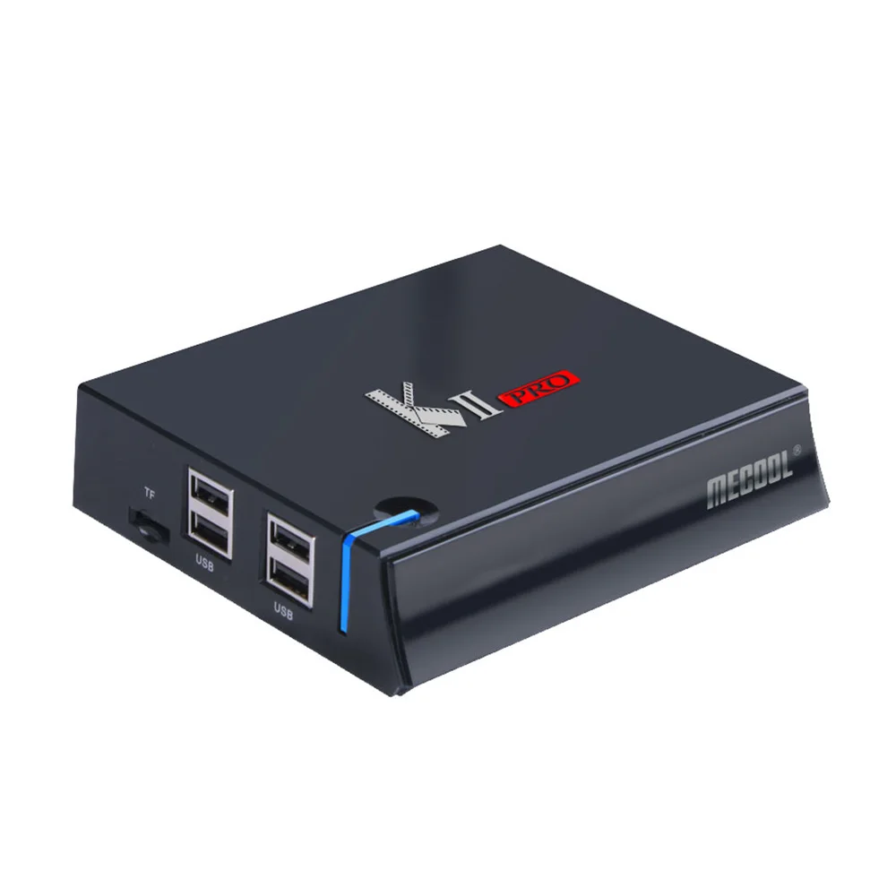 ТВ приставка MECOOL KII PRO четырехъядерный процессор Amlogic S905D 64 бит Android 2 ГБ + 16 DVB S2 T2