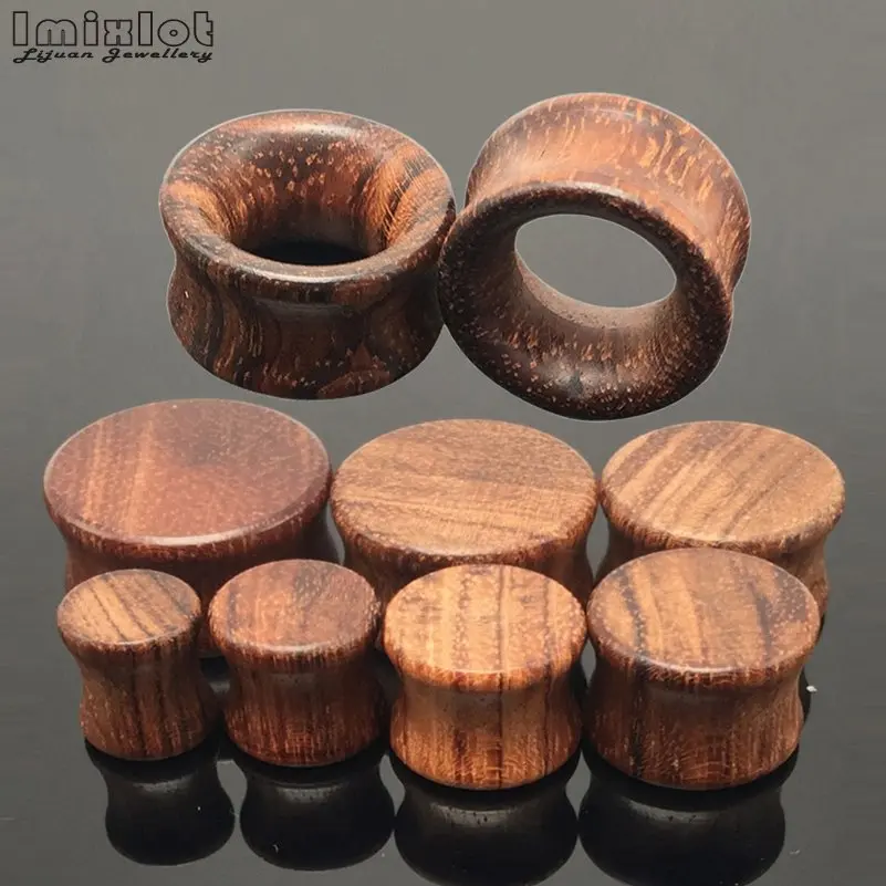 

Imixlot 2pcs Wood Plugs and Tunnels Ear Expander Plug Wooden Gauges 8-20mm Ear Plugs Flesh Tunnels Body Jewelry Piercings