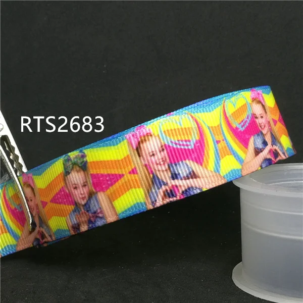 100 Двор/roll 7/8 inch мультфильм девушка иероглиф корсажная лента rts2682 - Цвет: 2683