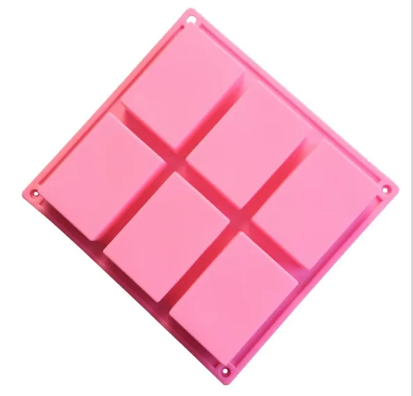 

Kitchen DIY Creative 6 Hole Mold 3D Handmade Square Rectangle Silicone Soap Form Chocolate Cookies Mold Fondant Tools B013