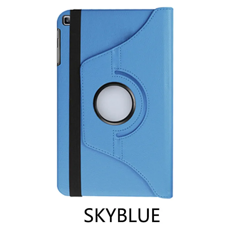 360 Вращающийся чехол для Samsung Galaxy Tab 10,1 T510 T515 Стенд крышки PU чехол для SM-T510 SM-T515+ Закаленное стекло Фильм - Цвет: T510- Sky blue