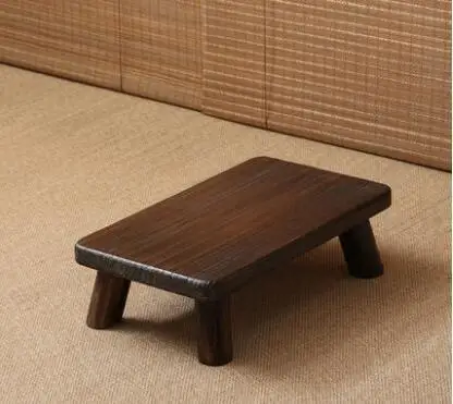 Japanese Antique Tea Table Rectangle 60*35cm Paulownia Wood Traditional Asian Furniture Living Room Low Dinner Floor Table