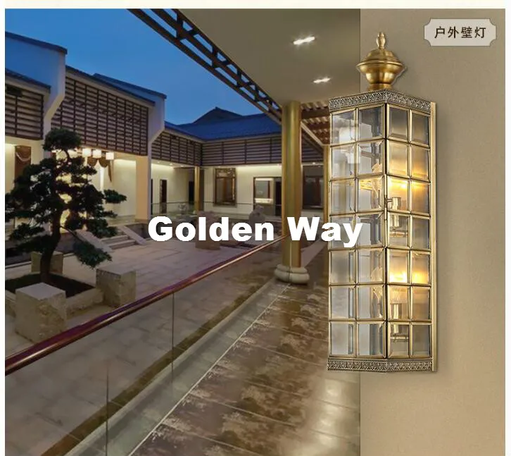 Nordic Style Copper L12cm H54cm Wall Lamp Indoor/Outdoor ...