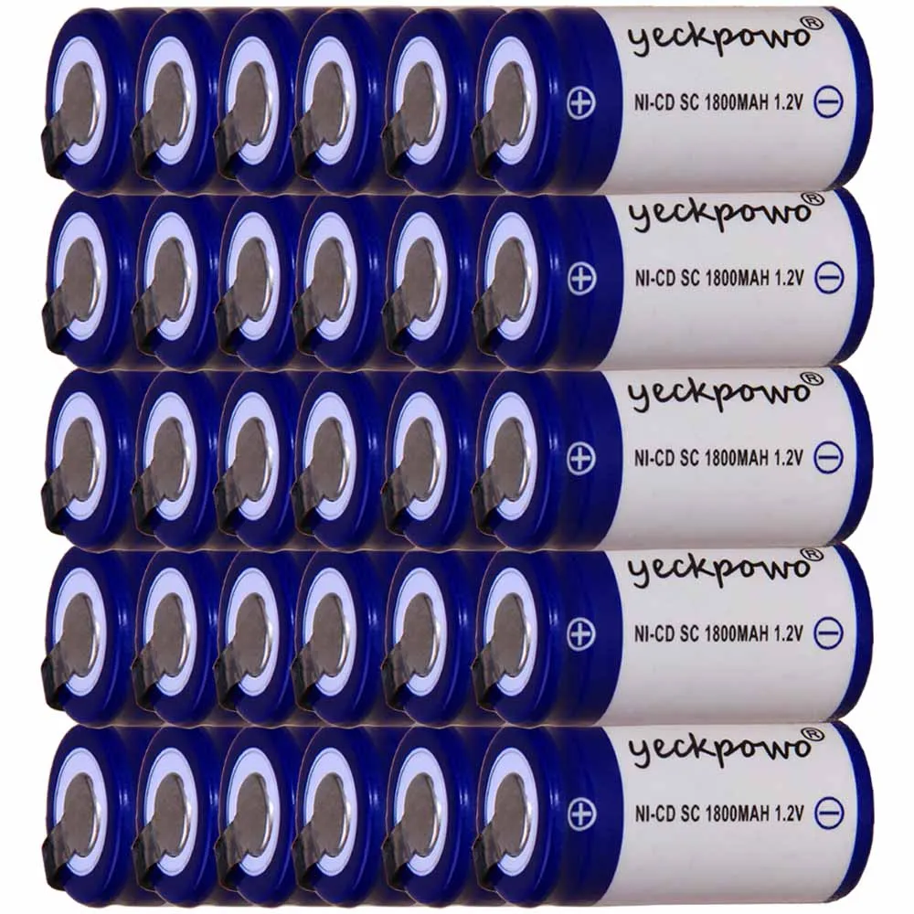 

Lowest price 30 piece SC battery 1.2v batteries rechargeable 1800mAh nicd battery for power tools akkumulator