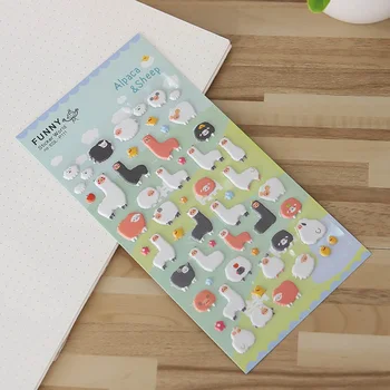 

Hot Alpaca Pasture 3D Decorative Stickers Adhesive Stickers DIY Decoration Diary Stationery Stickers Children Gift Free Shopping
