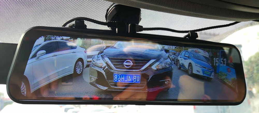 Dash cam 1" СТРИМ медиа Автомобильное зеркало заднего вида DVR зеркало супер ночное видение 1080P Автомобильная камера Две камеры видео рекордер Dash cam