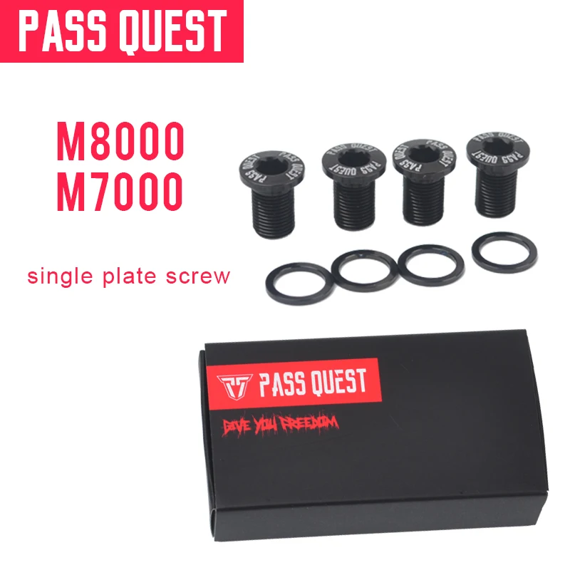 

PASS QUEST Bicycle Chain Wheel Screw single plate Tooth Disc Screw For M8000 M7000 M6000 MTB Road Bike Crankset Bolt Accessories