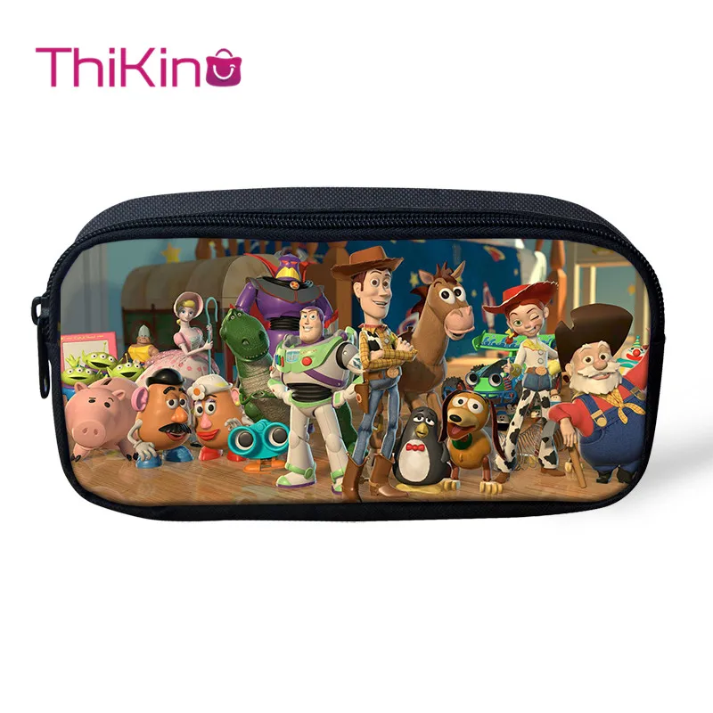 

Thikin Toy Story Pen Bag for Boys Pencil Bags for Student Pencil Case Girls Makeup Storage HandBags Pen Purses for Kids