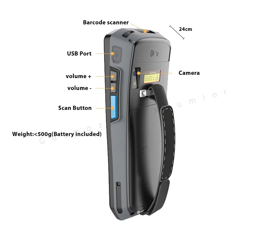 Leitor de Código de Barras sem Fio do Terminal Wifi do Coletor de Dados do Andróide Scanner com Impressão Polegada Áspero Industrial Uhf Rfid Pda Digital 5 Nfc 11 Cheap Scanners