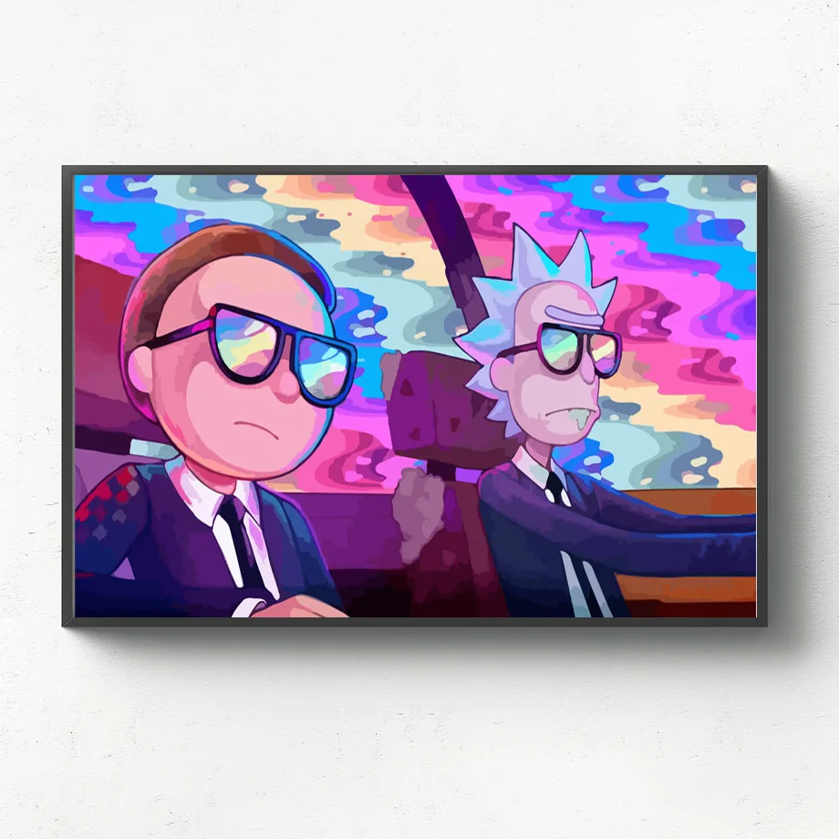 

Rick And Morty Dream World Wall Art Canvas Painting Nordic Posters And Prints Kids Wall Pictures For living Room Boy Bedroom