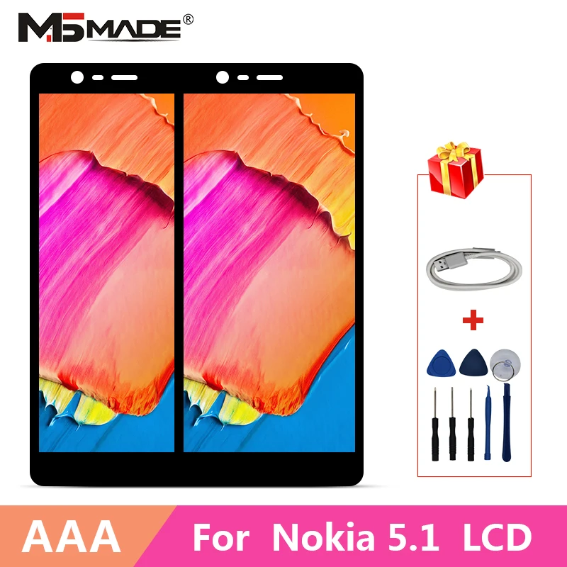 

5.5 For Nokia 5.1 LCD 5 (2018) TA-1061 TA-1075 TA-1076 TA-1081 TA-1088 LCD Display Touch Screen Digitizer Replacement Parts