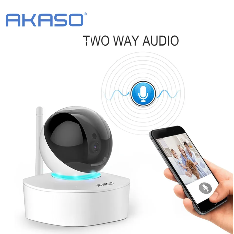 AKASO 2MP HD Wireless Wifi IP camera 1080p Security Camera Indoor Home