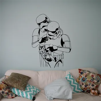 

Stormtrooper Baby Family Wall Decal Star Wars Vinyl Sticker Galactic Empire Soldier Home Interior Decor Custom Decals #T358