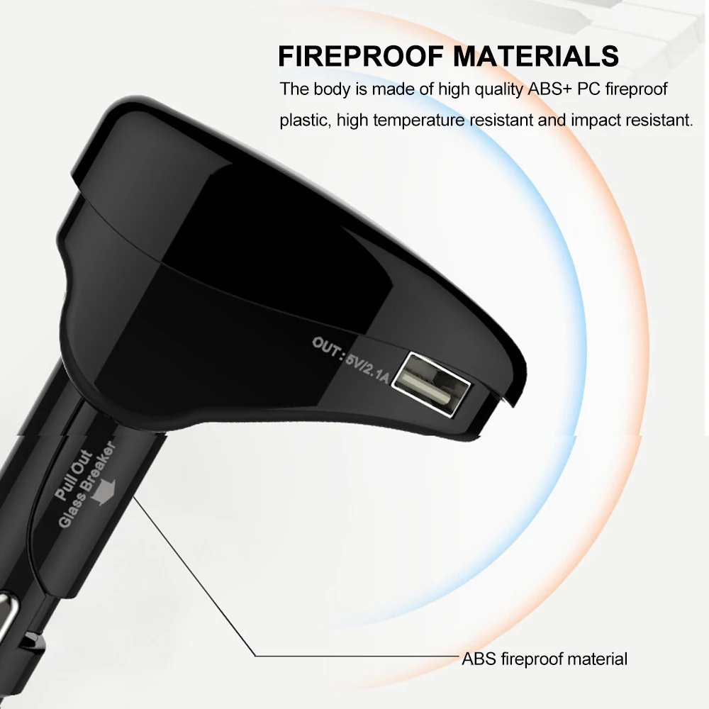 3в1 мини двойной с 2 USB портами автомобильное зарядное устройство автомобильный очиститель воздуха автомобильный молоток безопасности автомобильный освежитель воздуха автомобильное зарядное устройство