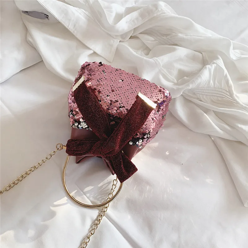Bow Sequins Female Shoulder Bag Crossbody Bag for Women 2019 Messenger Bags women's bag bolsa feminina sac a main 30AP0414