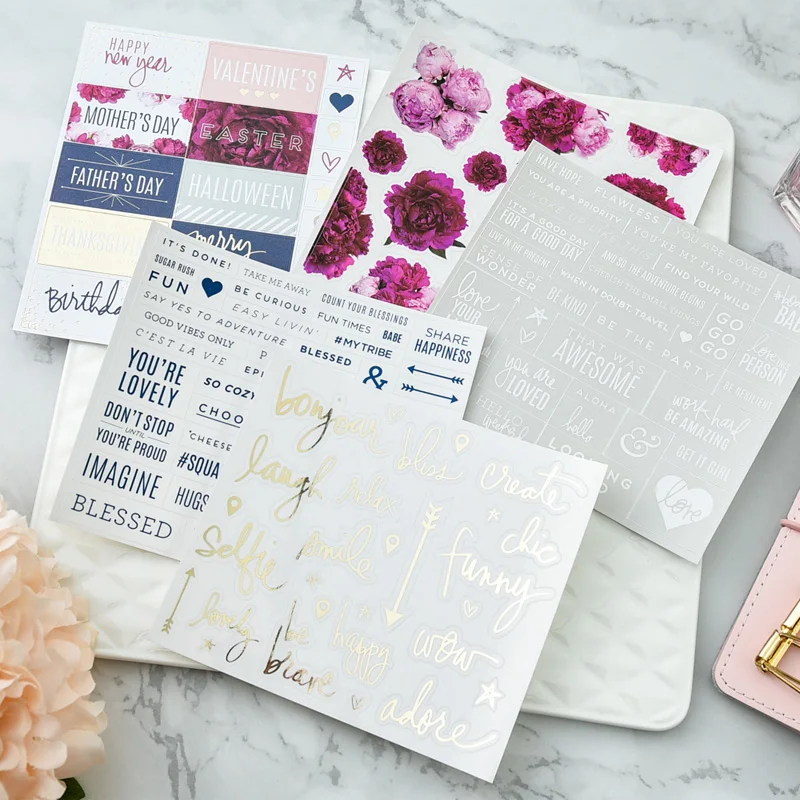 

KLJUYP New Planner Stickers for Scrapbooking DIY Projects/Photo Album/Card Making Crafts 181