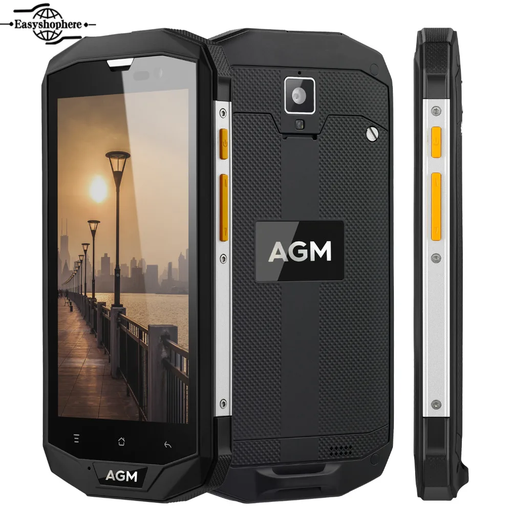 AGM A8 IP68 Waterproof Phone Qualcomm MSM8916 Quad Core 3GB+32GB Smartphone 5.0 Inch 4050mAh Big Battery NFC OTG 4G Mobile Phone