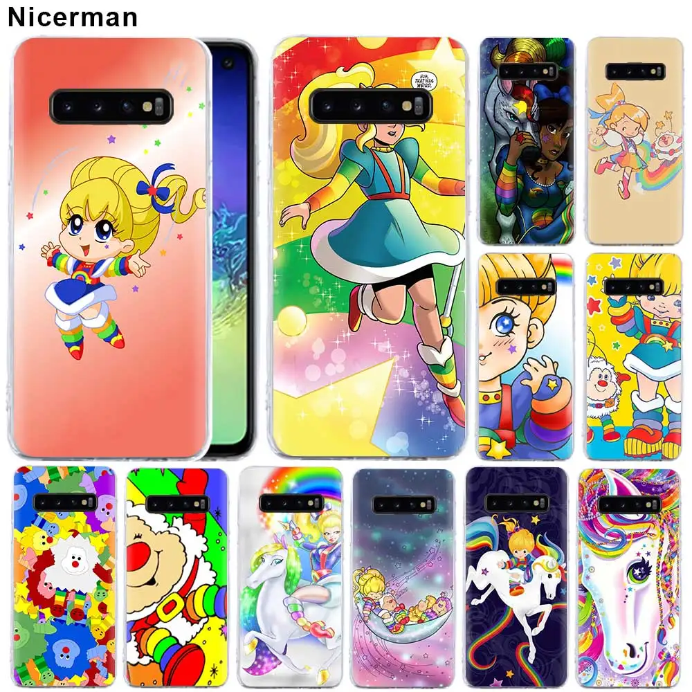 

Clear Soft Silicone Case for Samsung Galaxy S10 Plus S10e S9 S8 Plus Note 8 9 M30 Cover Movie Rainbow Brite Patterns TPU Shell