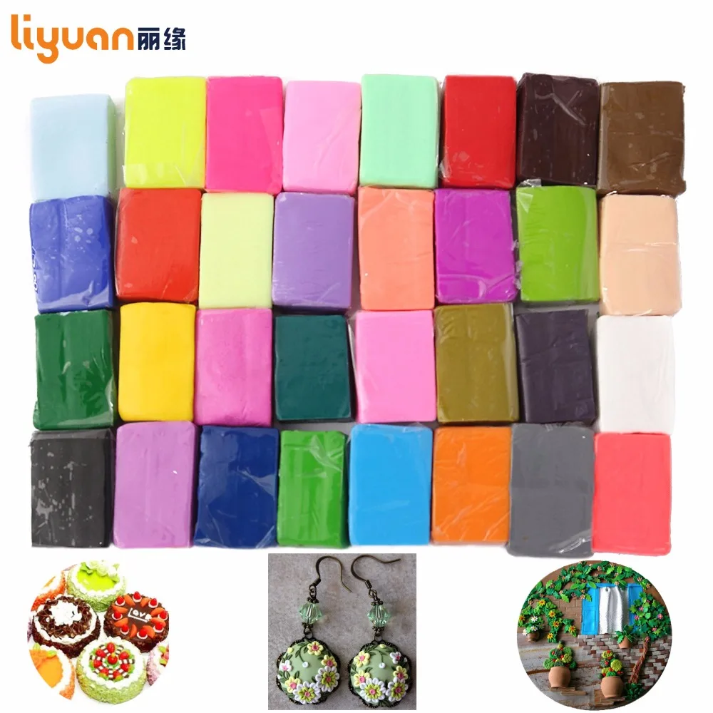 Liyuan, полимерная глина, печь, запеченная, красочное моделирование, формование, 32 блока, креативный, сделай сам, податливый, Fimo, подарок для реб...