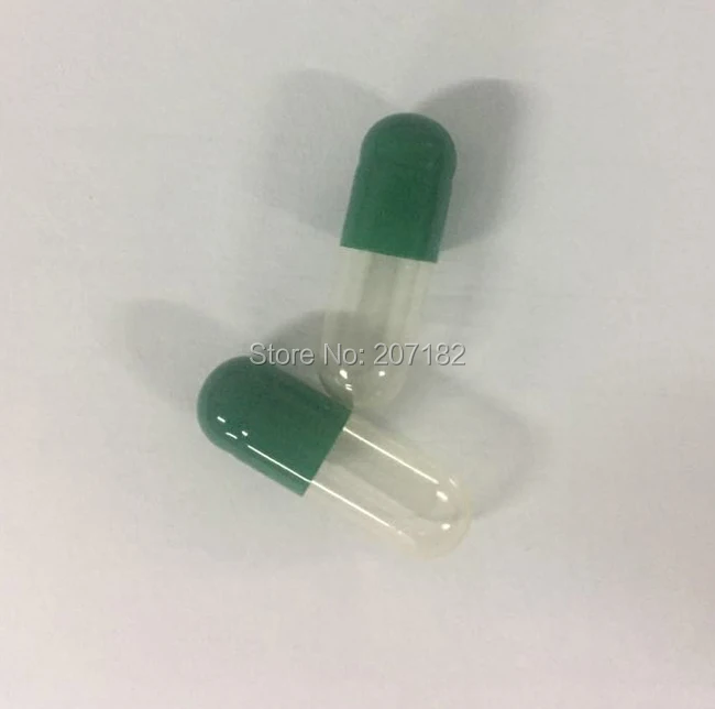 (10,000pcs/pack) 00 Green/clear Color Green/ Transparent Empty Gelatin