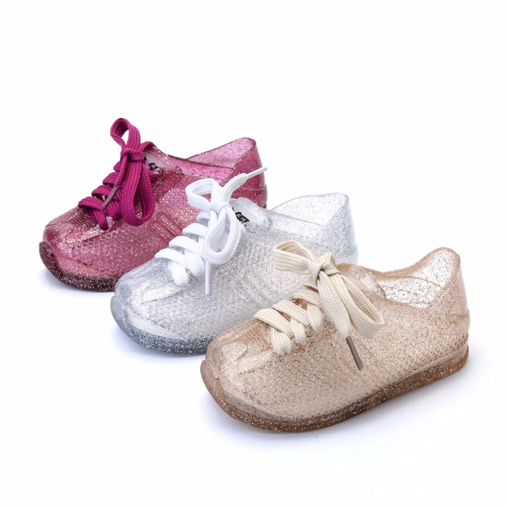 Mini Melissa/спортивная обувь; Новинка года; сезон весна; детские сандалии на плоской подошве без застежки; кроссовки; дышащие сандалии для девочек; обувь Mini melissa