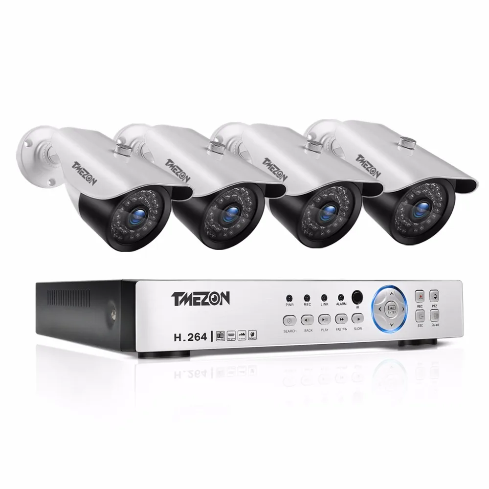 Tmezon HD AHD 4CH 1080P DVR NVR 4 шт 2.0мп камера домашняя система видеонаблюдения CCTV наружная камера ночного видения 1 ТБ 2 ТБ набор